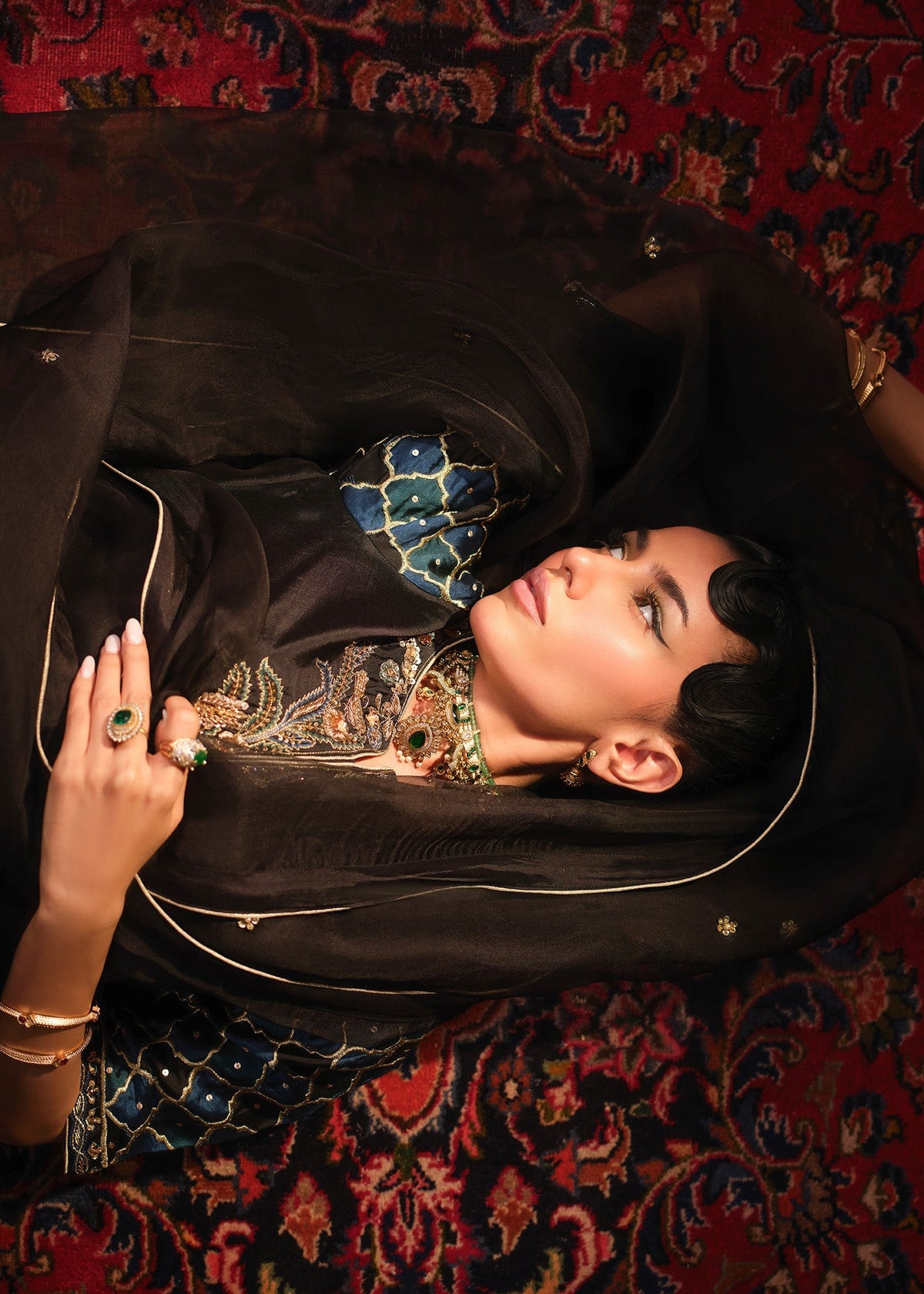 Mahum Asad | Private Hour | Indigo Brew - by Libayah - Registered Vendor of : Mahum Asad - 100% Original Designer Dress