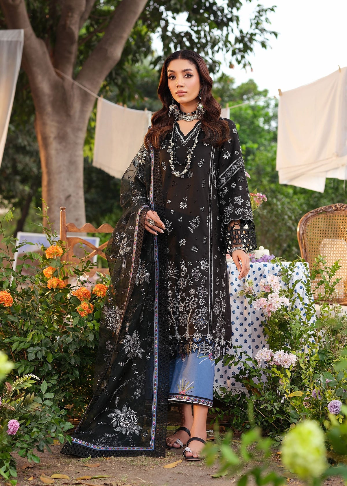 Zarizaa | Echelon Lawn | MIDNIGHT by Zarizaa - Designer Dress  - Type : Ladies Clothes - Available at Libayah - 100% Original 