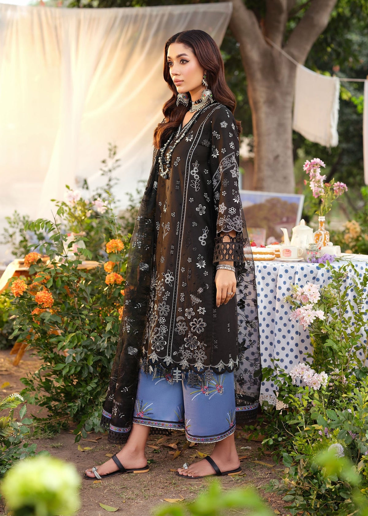 Zarizaa | Echelon Lawn | MIDNIGHT by Zarizaa - Designer Dress  - Type : Ladies Clothes - Available at Libayah - 100% Original 