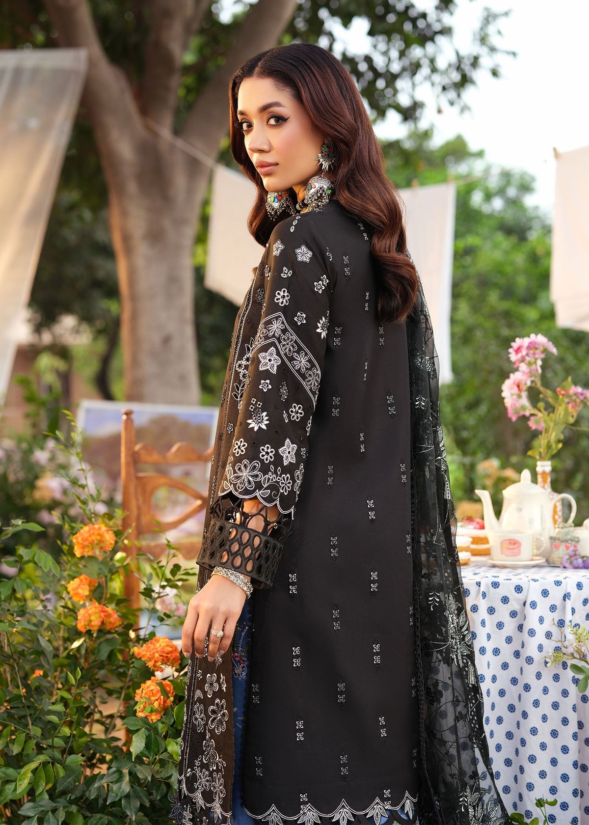Zarizaa | Echelon Lawn | MIDNIGHT by Zarizaa - Designer Dress  - Type : Ladies Clothes - Available at Libayah - 100% Original 