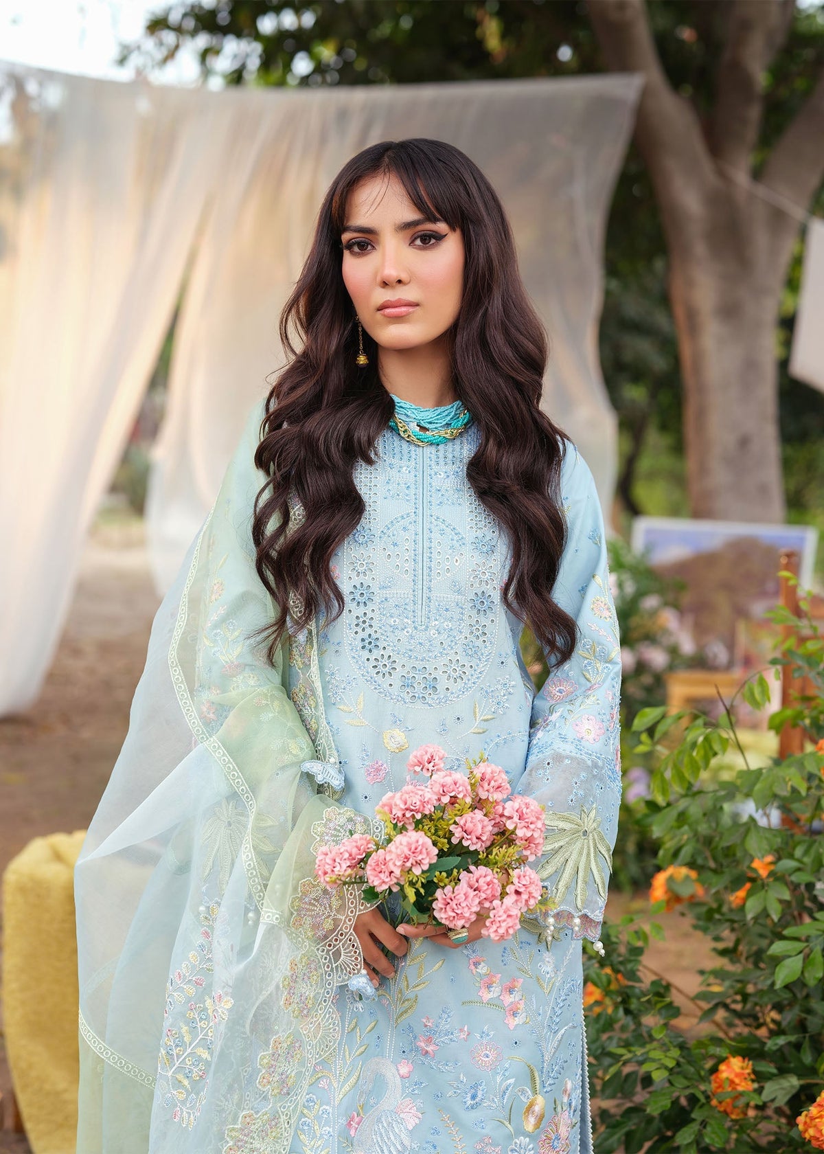 Zarizaa | Echelon Lawn | AZURE by Zarizaa - Designer Dress  - Type : Ladies Clothes - Available at Libayah - 100% Original 