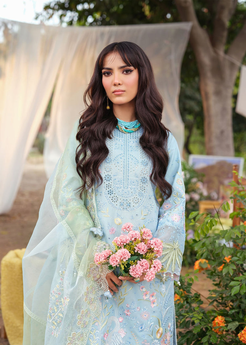Zarizaa | Echelon Lawn | AZURE by Zarizaa - Designer Dress  - Type : Ladies Clothes - Available at Libayah - 100% Original 