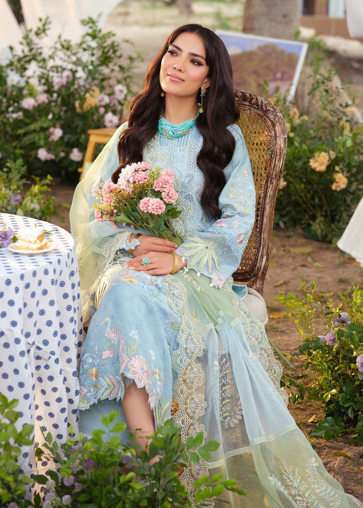 Zarizaa | Echelon Lawn | AZURE by Zarizaa - Designer Dress  - Type : Ladies Clothes - Available at Libayah - 100% Original 