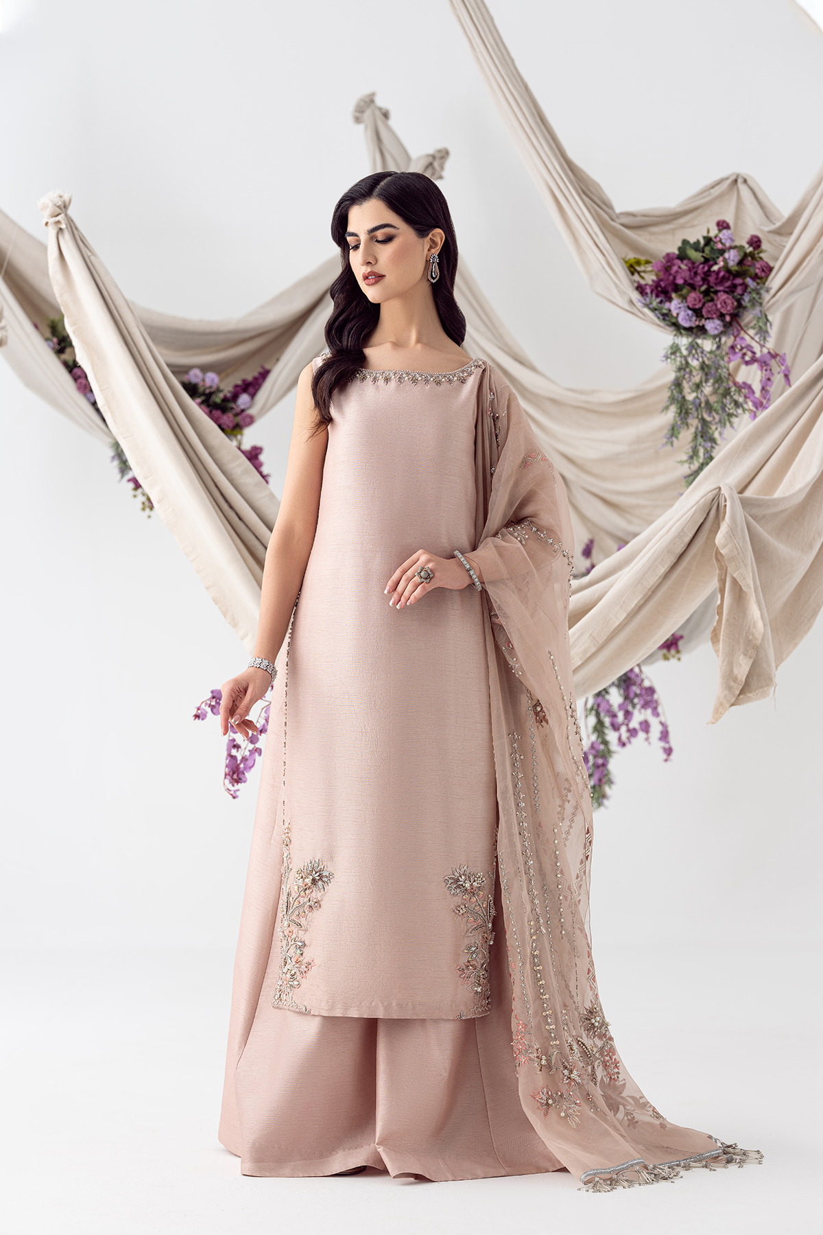 Ayesha and Usman | Balcony Luxury Pret | PETAL PINK by Ayesha and Usman - Designer Dress - Type: Ladies Clothes - Available at Libayah - 100% Original