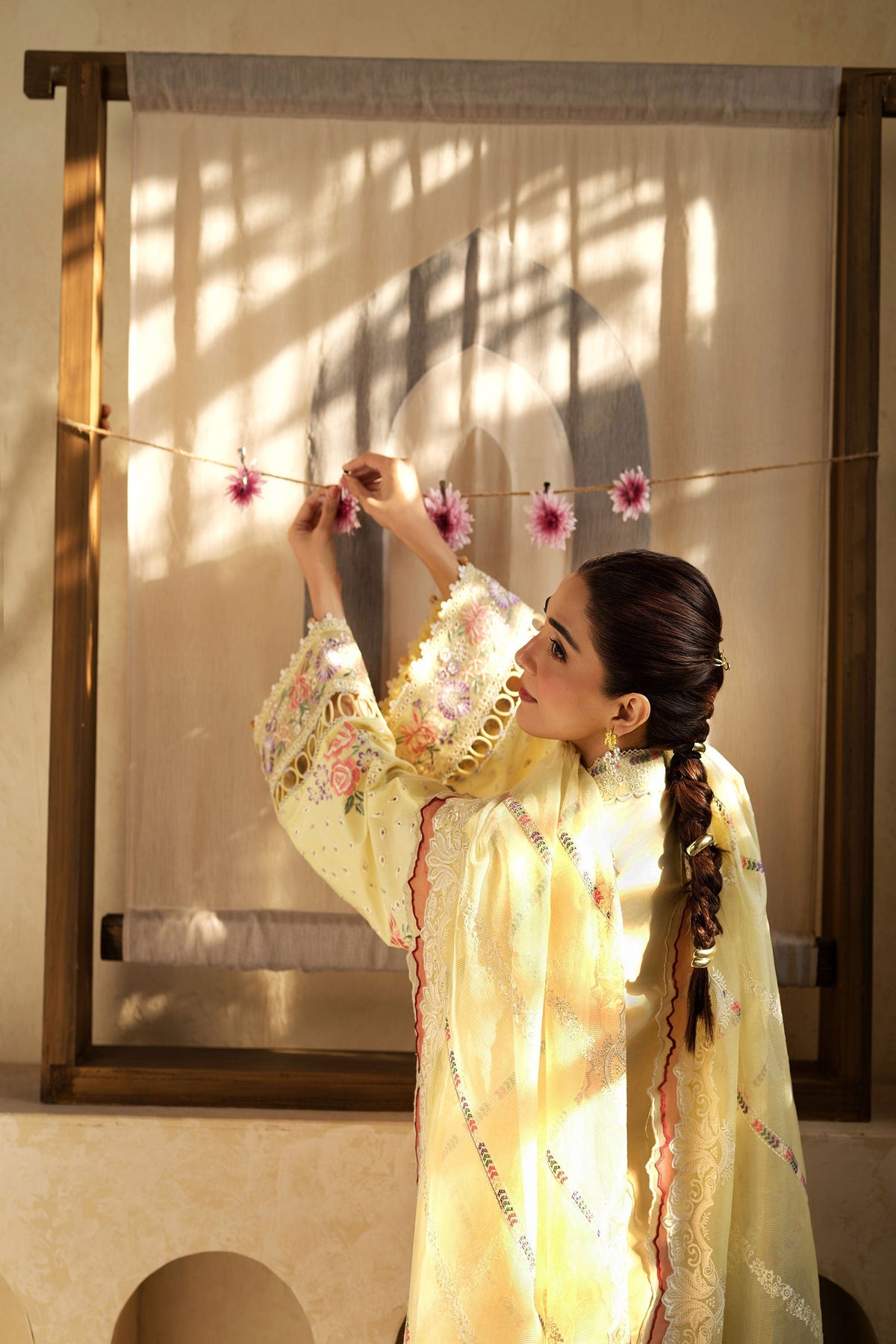 Maryam Hussain | Luxury Lawn 25 | Lemon Garden by Maryam Hussian - Designer Dress - Type: Ladies Clothes - Available at Libayah - 100% Original