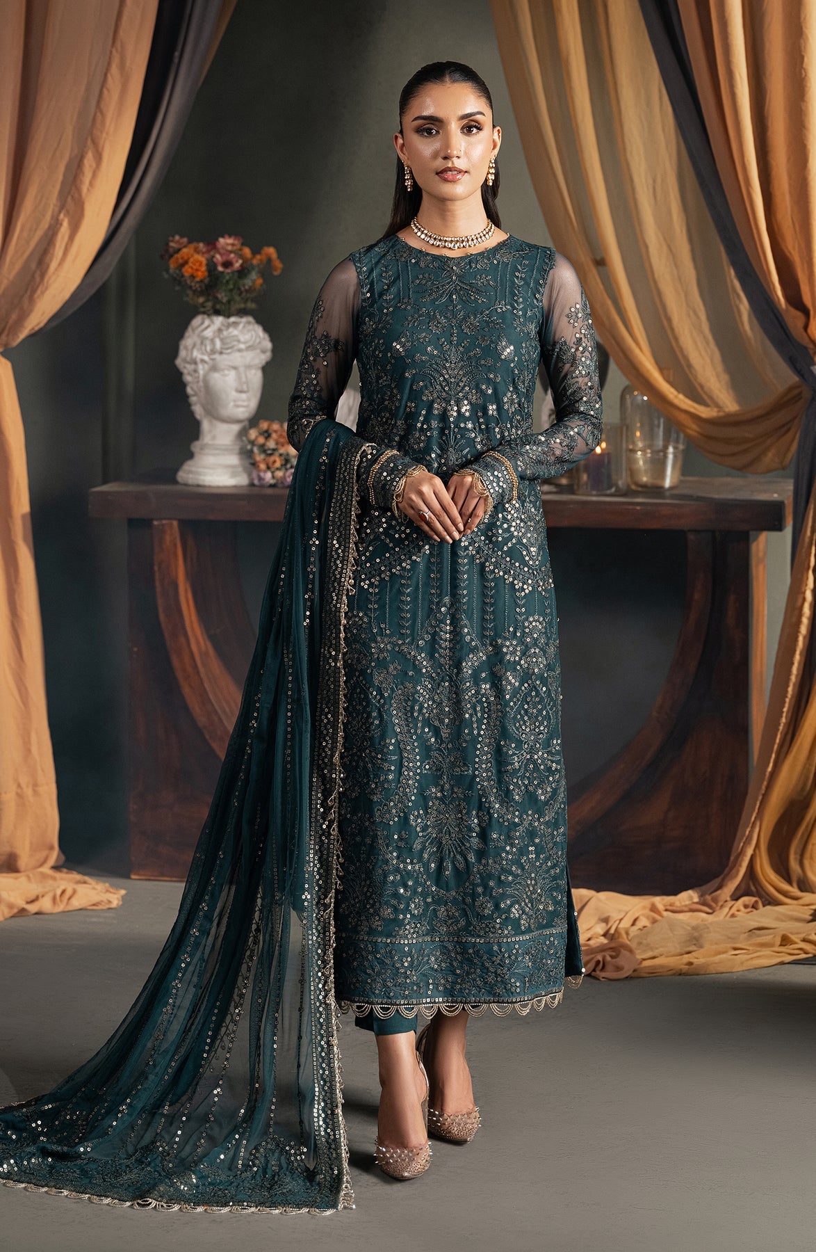 Zarif | Heritage Formals | ZHF 04 ARHA by Zarif - Designer Dress - Type: Ladies Clothes - Available at Libayah - 100% Original