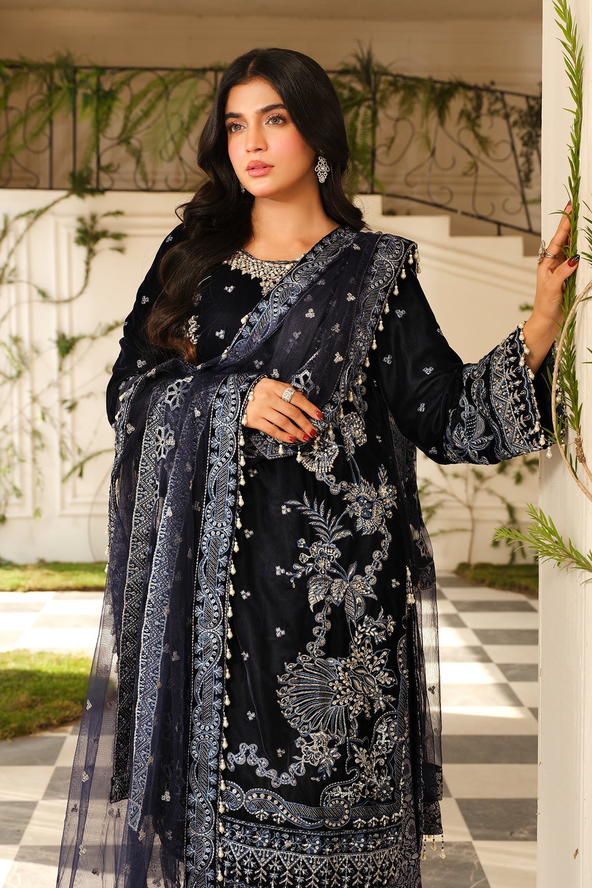 Raeesa Premium | Sheen Luxury Velvet | Nura by Raeesa Premium - Designer Dress - Type: Ladies Clothes - Available at Libayah - 100% Original
