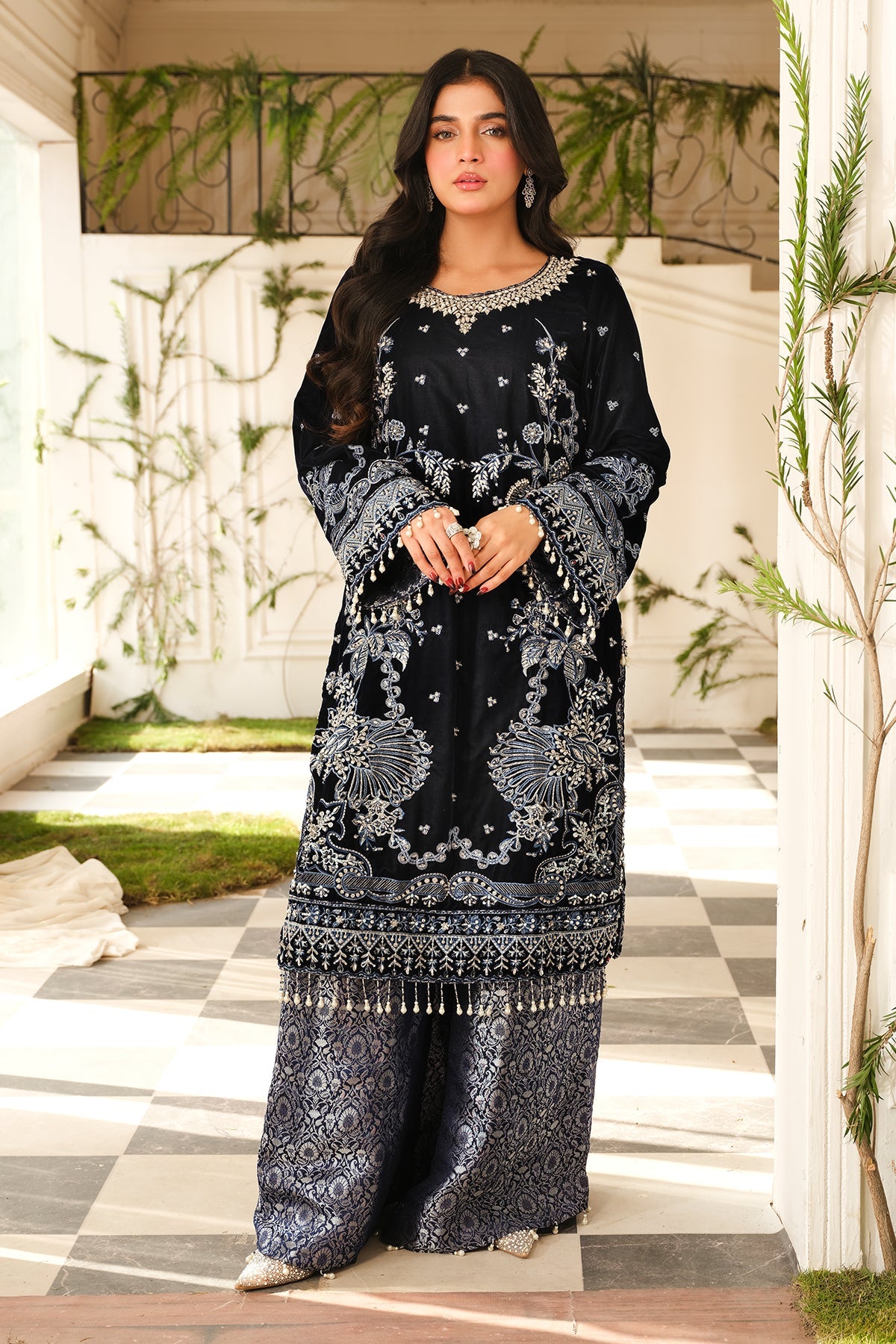Raeesa Premium | Sheen Luxury Velvet | Nura by Raeesa Premium - Designer Dress - Type: Ladies Clothes - Available at Libayah - 100% Original