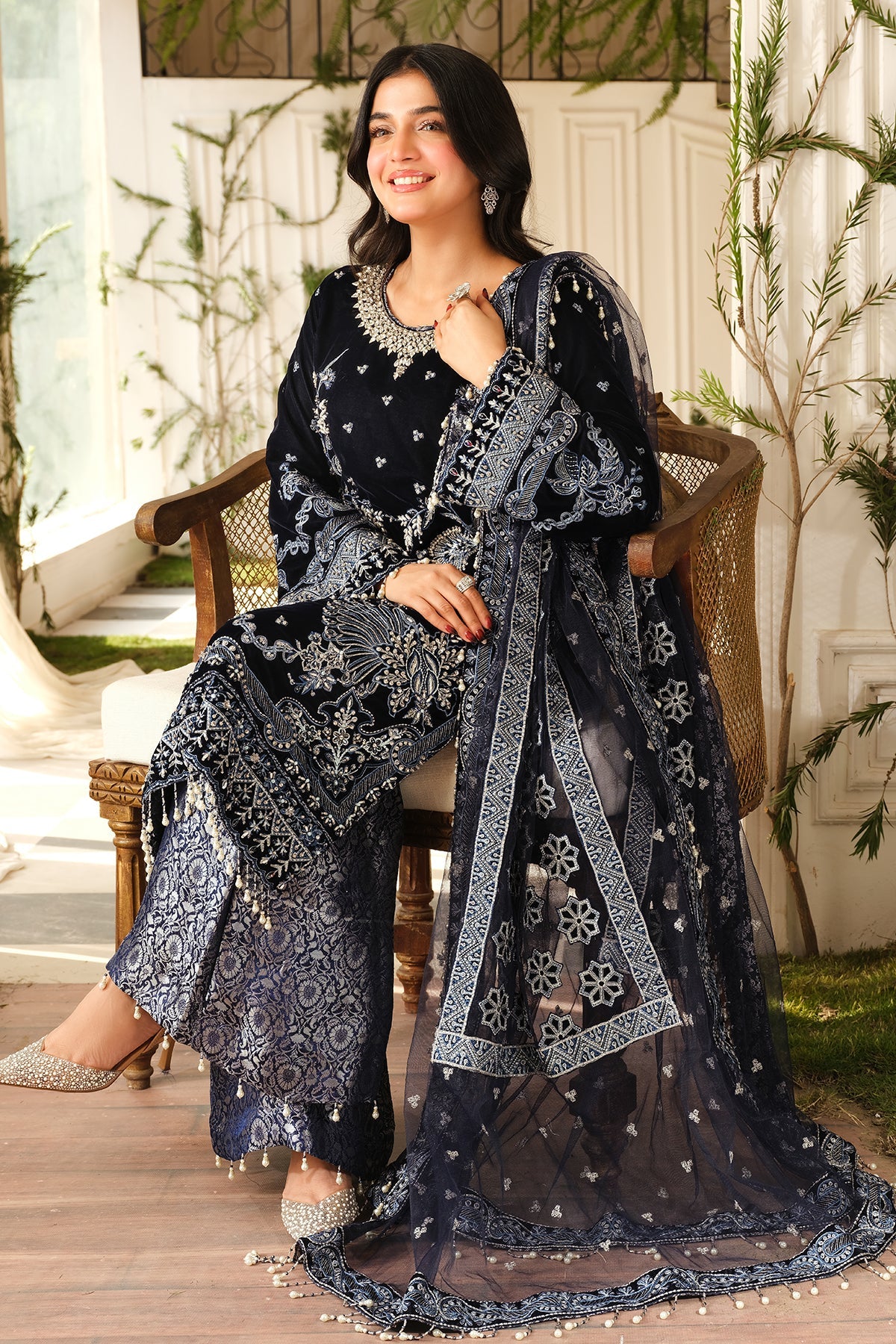 Raeesa Premium | Sheen Luxury Velvet | Nura by Raeesa Premium - Designer Dress - Type: Ladies Clothes - Available at Libayah - 100% Original