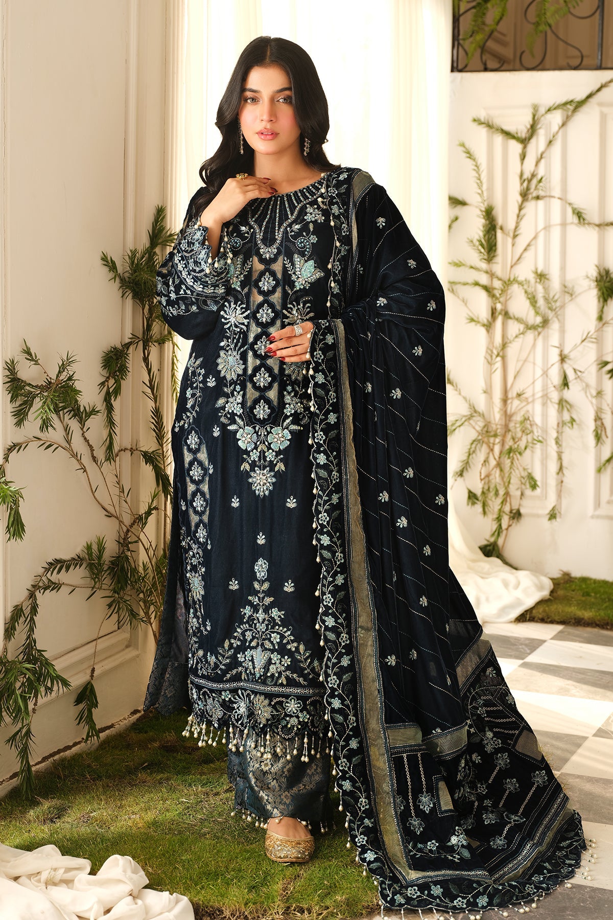 Raeesa Premium | Sheen Luxury Velvet | Zeve by Raeesa Premium - Designer Dress - Type: Ladies Clothes - Available at Libayah - 100% Original