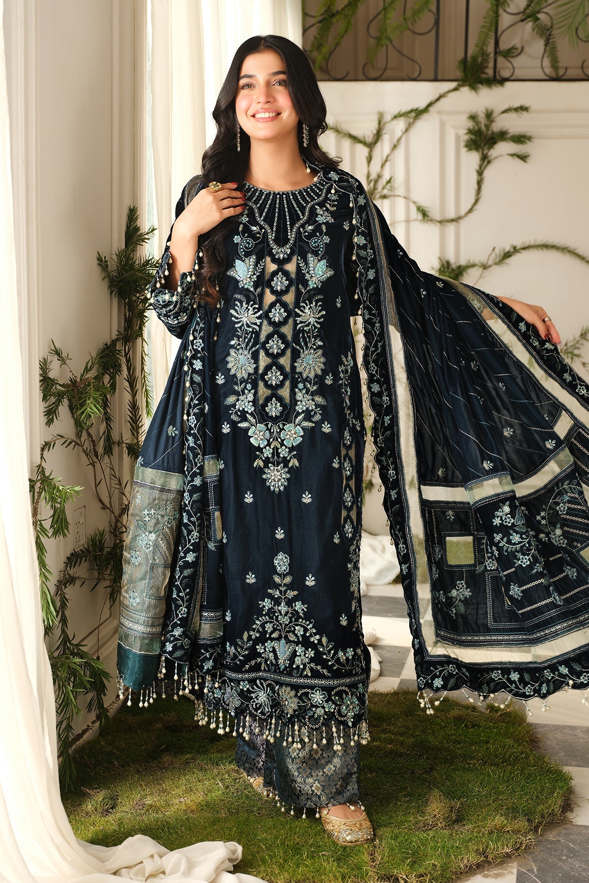 Raeesa Premium | Sheen Luxury Velvet | Zeve by Raeesa Premium - Designer Dress - Type: Ladies Clothes - Available at Libayah - 100% Original