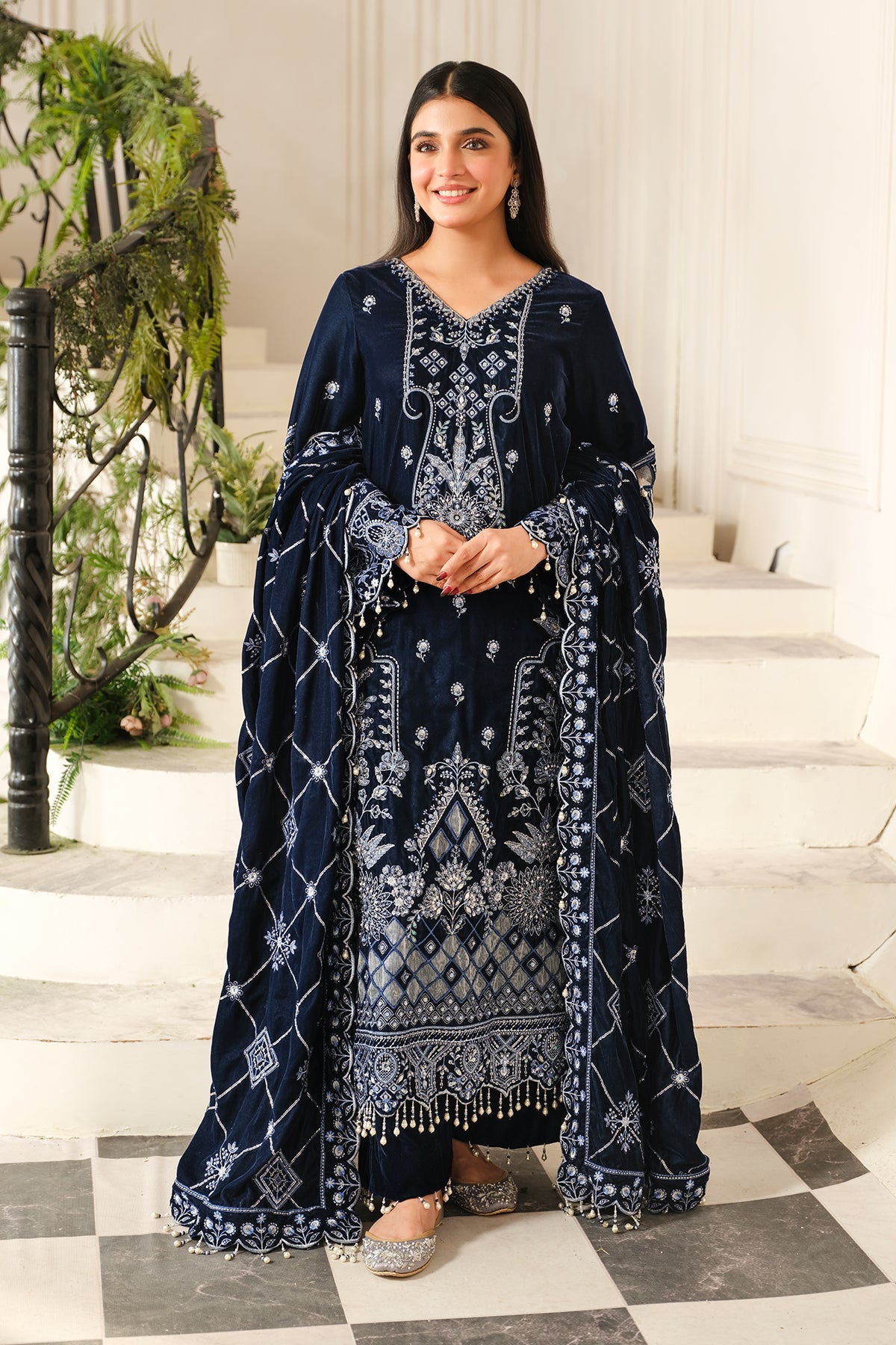 Raeesa Premium | Sheen Luxury Velvet | Soil by Raeesa Premium - Designer Dress - Type: Ladies Clothes - Available at Libayah - 100% Original