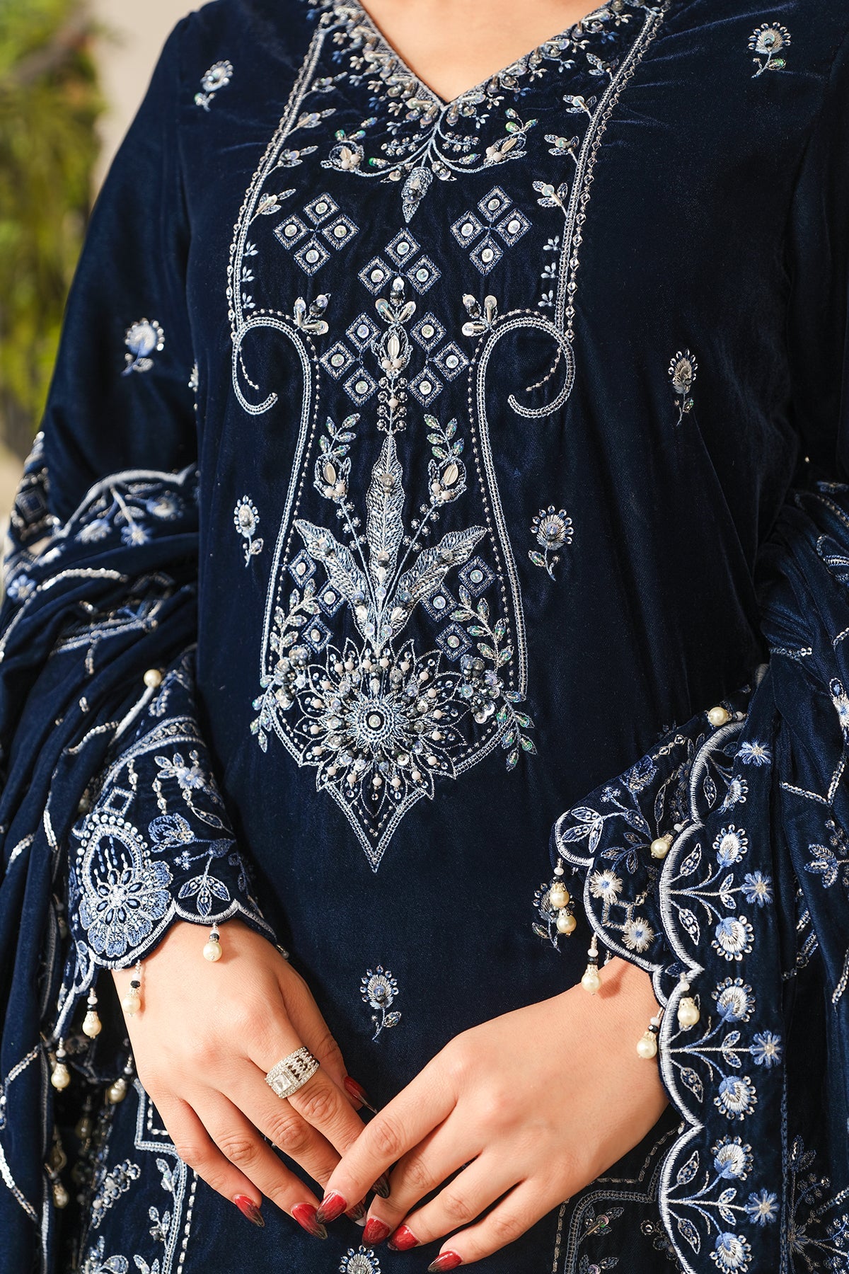 Raeesa Premium | Sheen Luxury Velvet | Soil by Raeesa Premium - Designer Dress - Type: Ladies Clothes - Available at Libayah - 100% Original