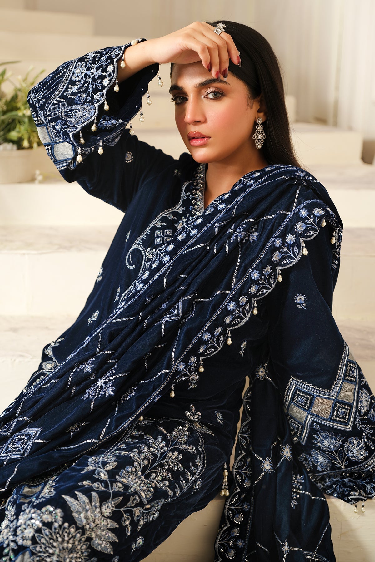 Raeesa Premium | Sheen Luxury Velvet | Soil by Raeesa Premium - Designer Dress - Type: Ladies Clothes - Available at Libayah - 100% Original