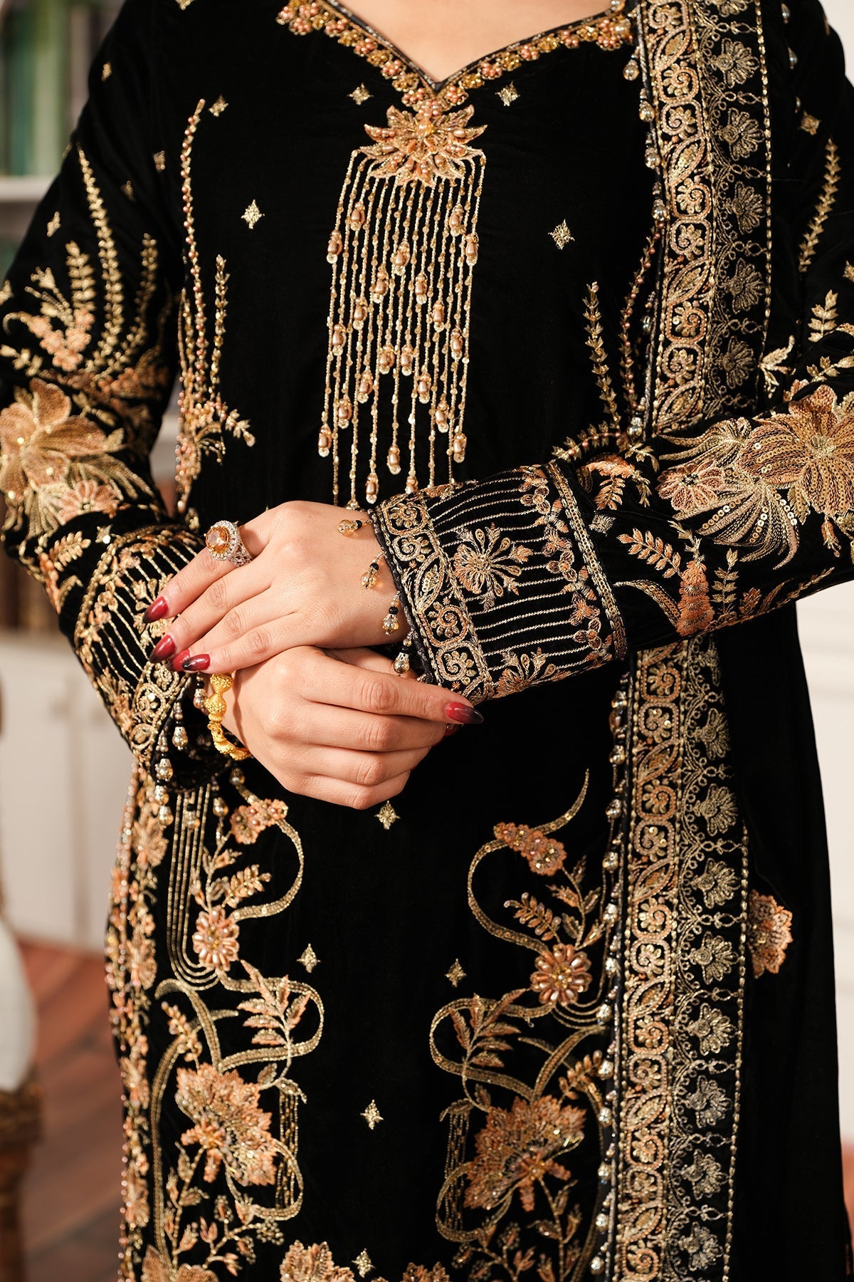 Raeesa Premium | Sheen Luxury Velvet | Naz by Raeesa Premium - Designer Dress - Type: Ladies Clothes - Available at Libayah - 100% Original