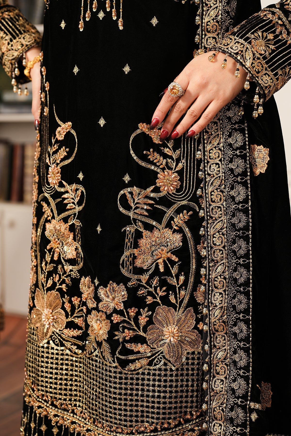 Raeesa Premium | Sheen Luxury Velvet | Naz by Raeesa Premium - Designer Dress - Type: Ladies Clothes - Available at Libayah - 100% Original