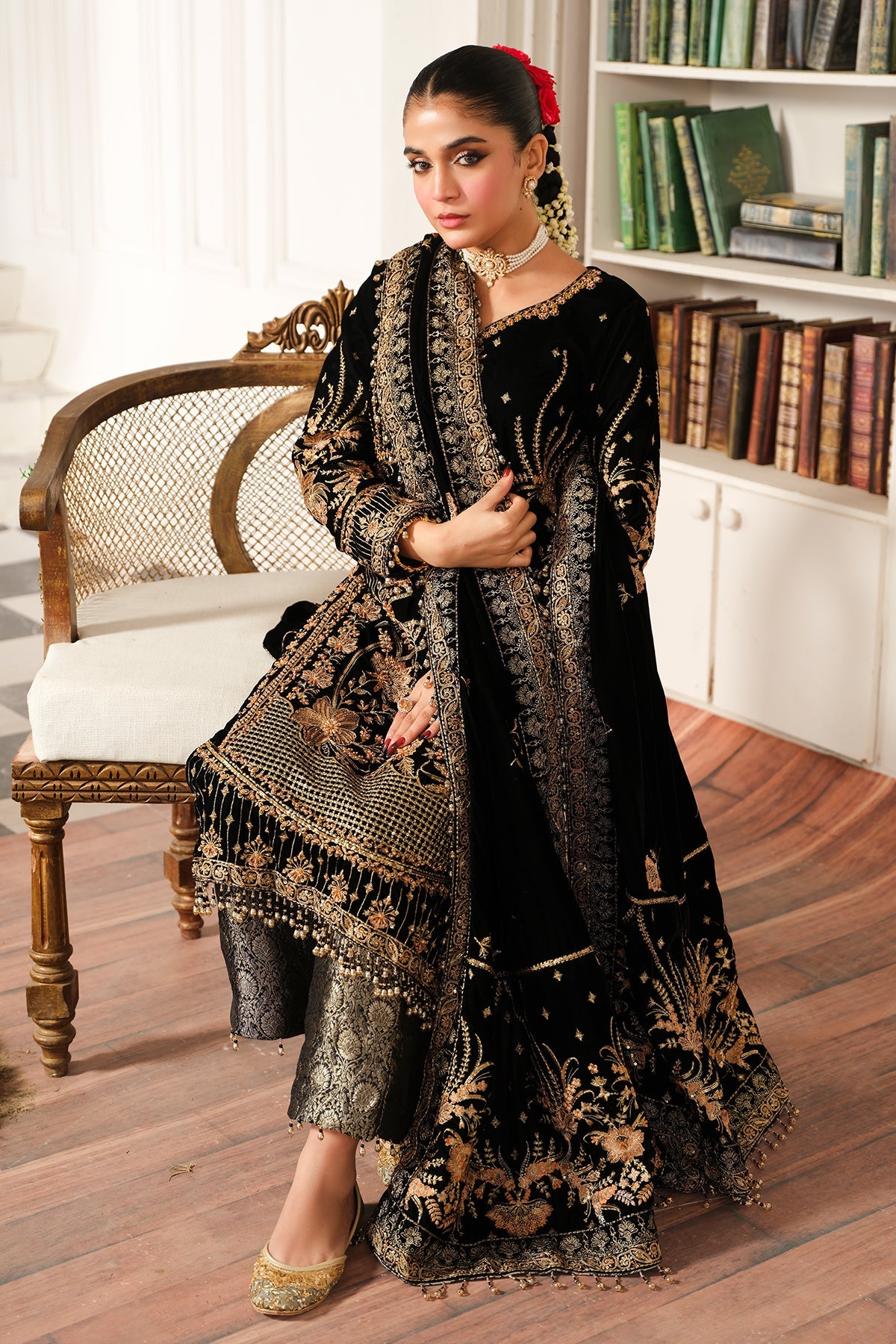 Raeesa Premium | Sheen Luxury Velvet | Naz by Raeesa Premium - Designer Dress - Type: Ladies Clothes - Available at Libayah - 100% Original