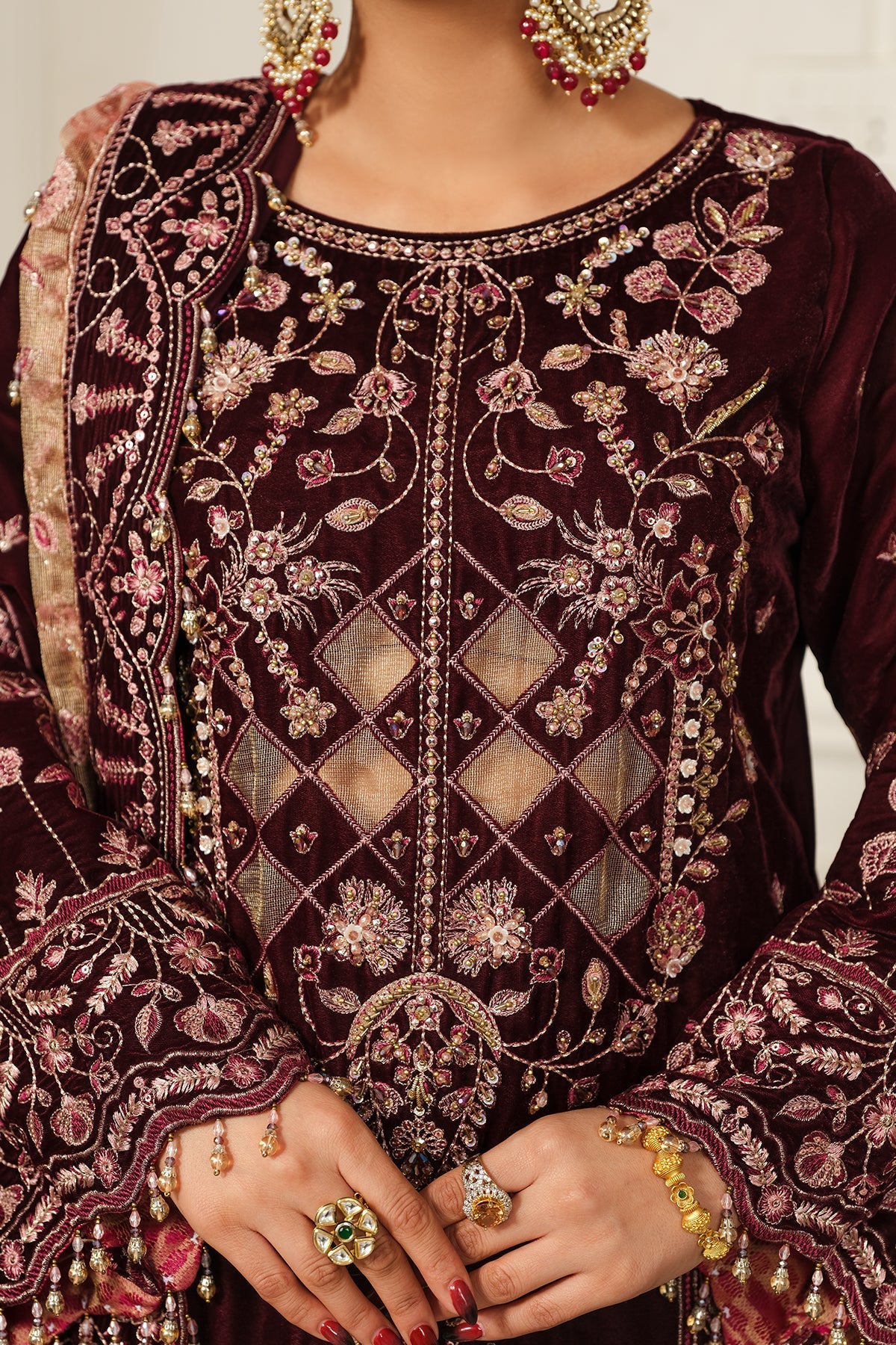 Raeesa Premium | Sheen Luxury Velvet | Poosh by Raeesa Premium - Designer Dress - Type: Ladies Clothes - Available at Libayah - 100% Original