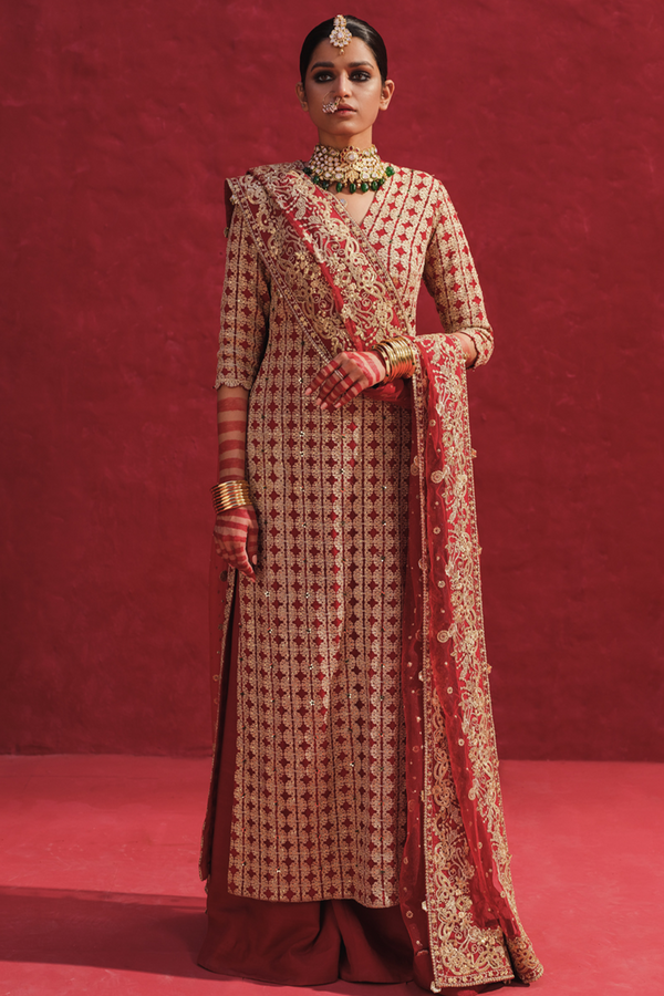 Erum Khan | Laal Rang | NIGAAR by Erum Khan - Designer Dress - Type: Bridal - Available at Libayah - 100% Original