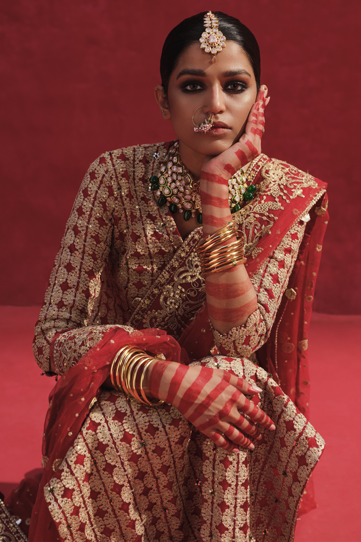 Erum Khan | Laal Rang | NIGAAR by Erum Khan - Designer Dress - Type: Bridal - Available at Libayah - 100% Original