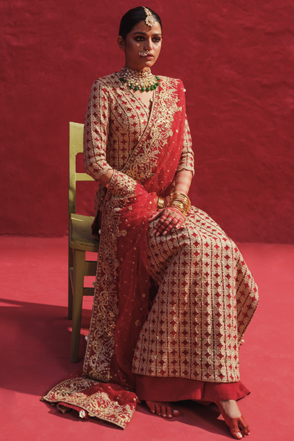 Erum Khan | Laal Rang | NIGAAR by Erum Khan - Designer Dress - Type: Bridal - Available at Libayah - 100% Original