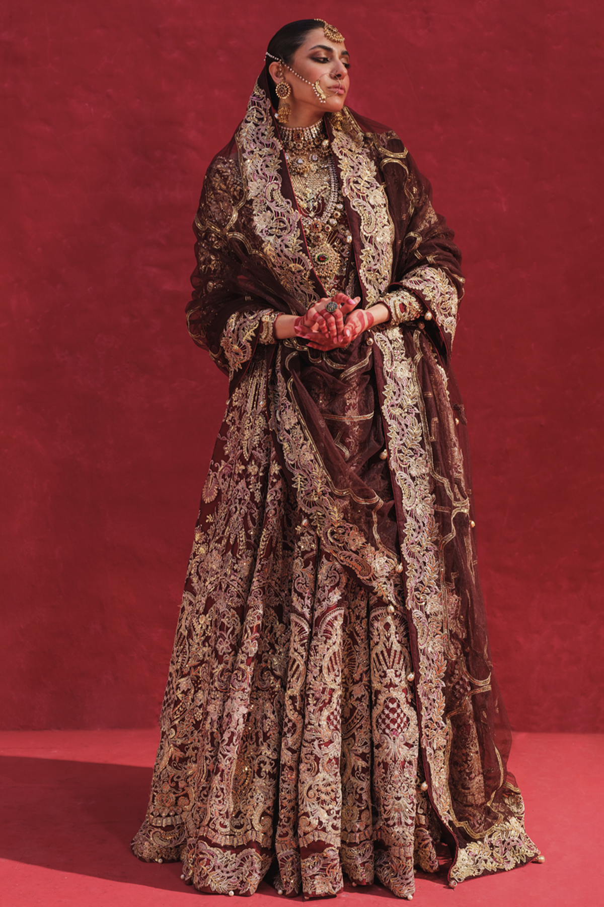 Erum Khan | Laal Rang | NEELOFAR by Erum Khan - Designer Dress - Type: Bridal - Available at Libayah - 100% Original