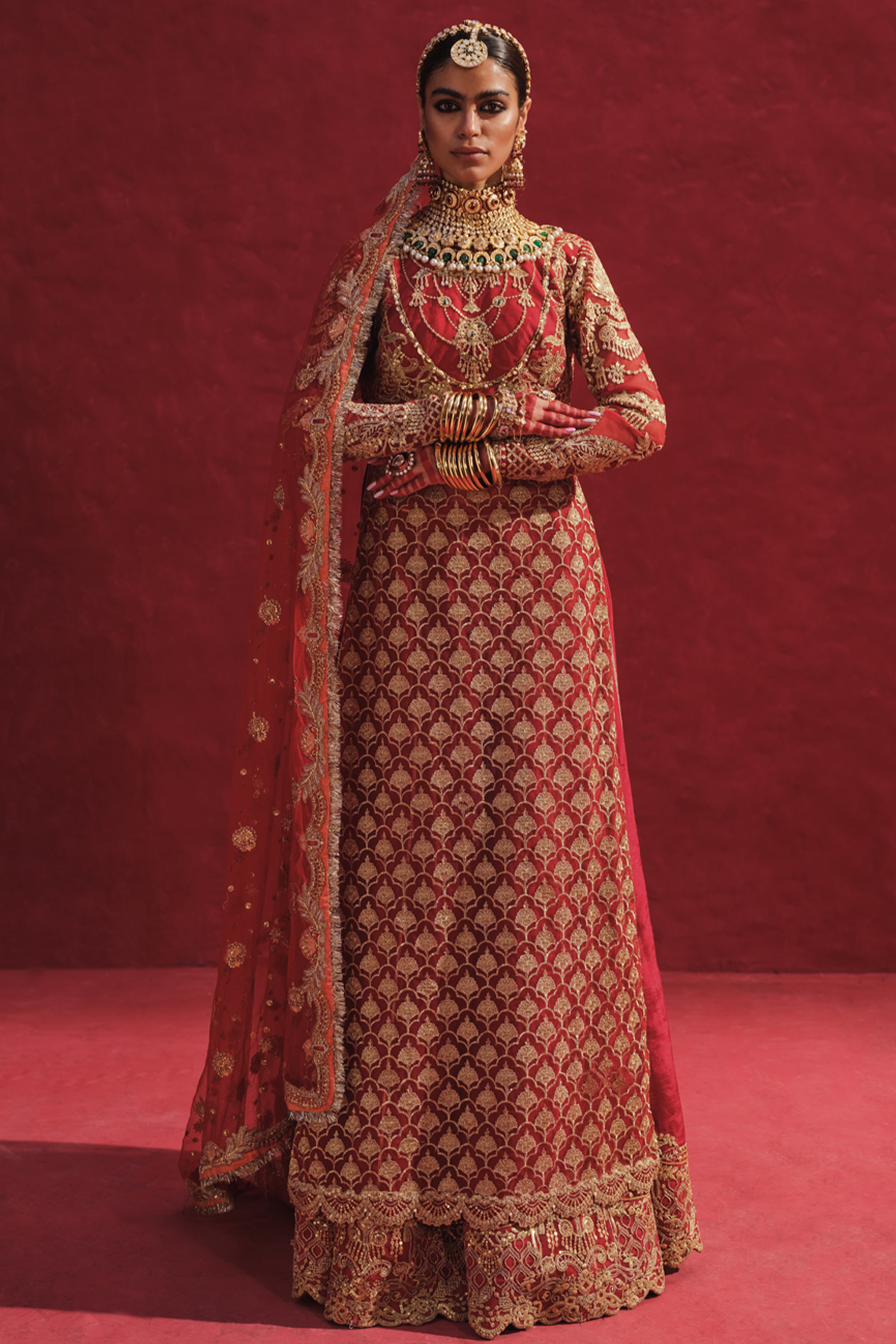 Erum Khan | Laal Rang | DEEBA by Erum Khan - Designer Dress - Type: Bridal - Available at Libayah - 100% Original