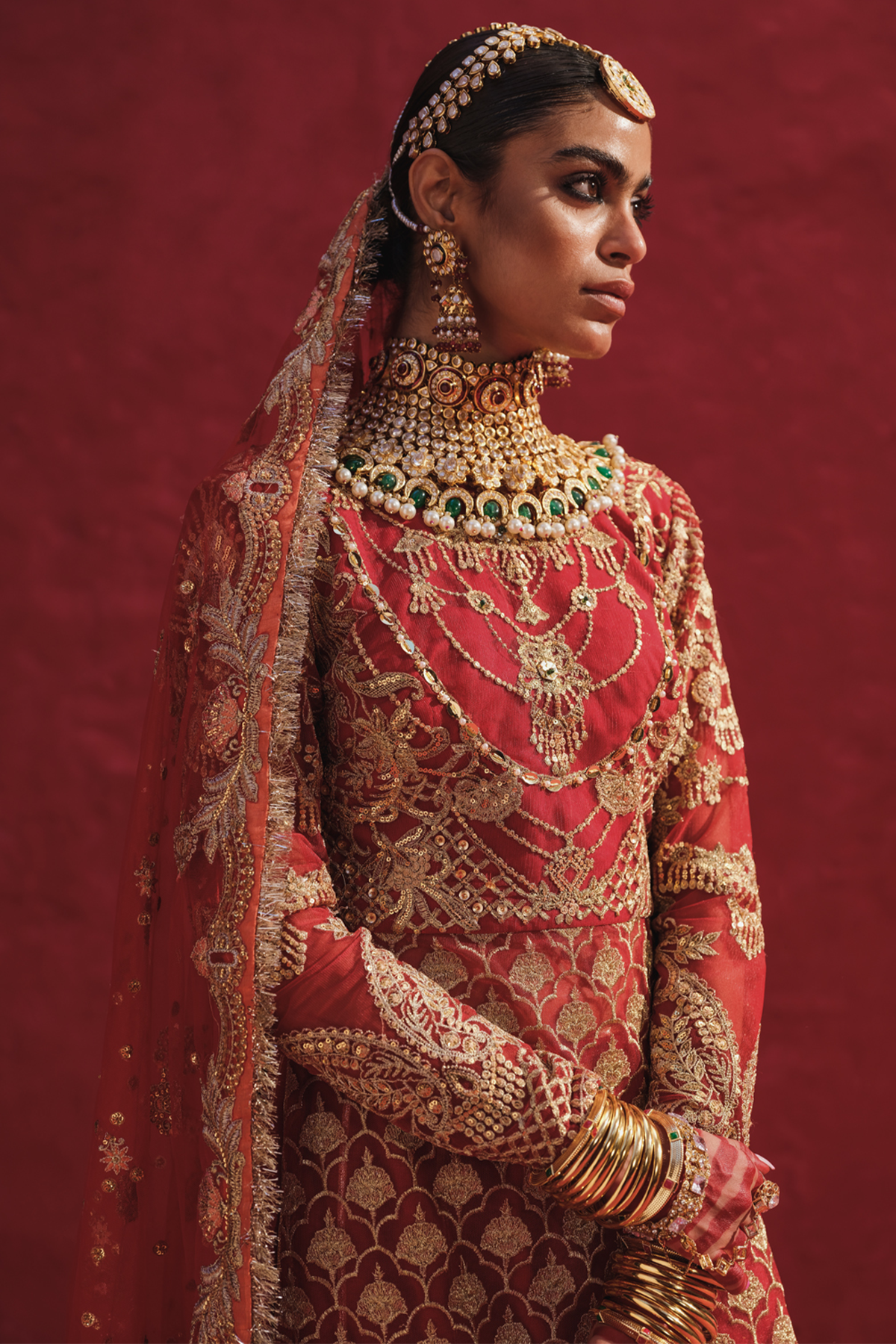 Erum Khan | Laal Rang | DEEBA by Erum Khan - Designer Dress - Type: Bridal - Available at Libayah - 100% Original