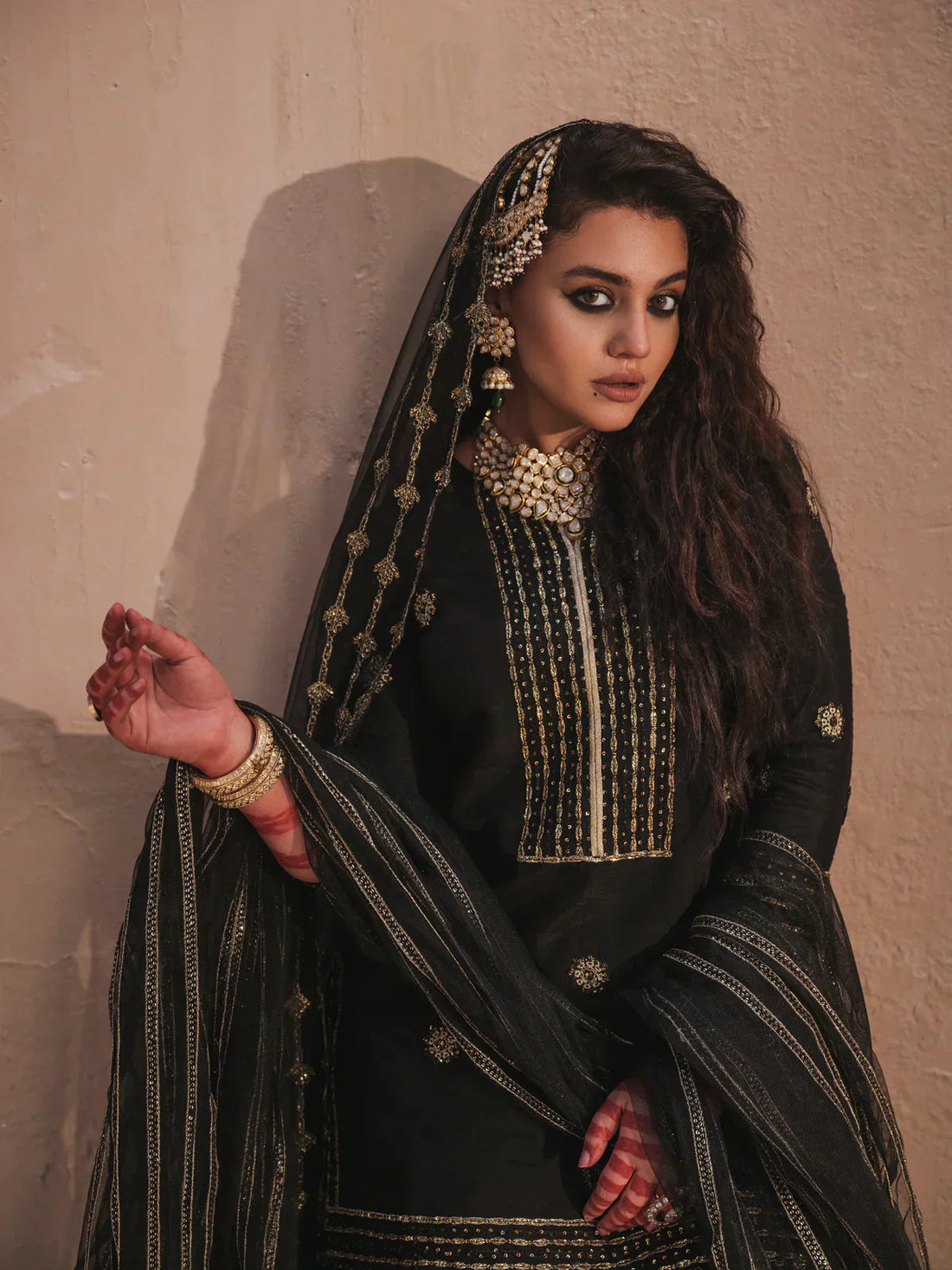 Erum Khan | Shab Siyah 23 | Noor by Erum Khan - Designer Dress  - Type : Wedding Dress - Available at Libayah - 100% Original 