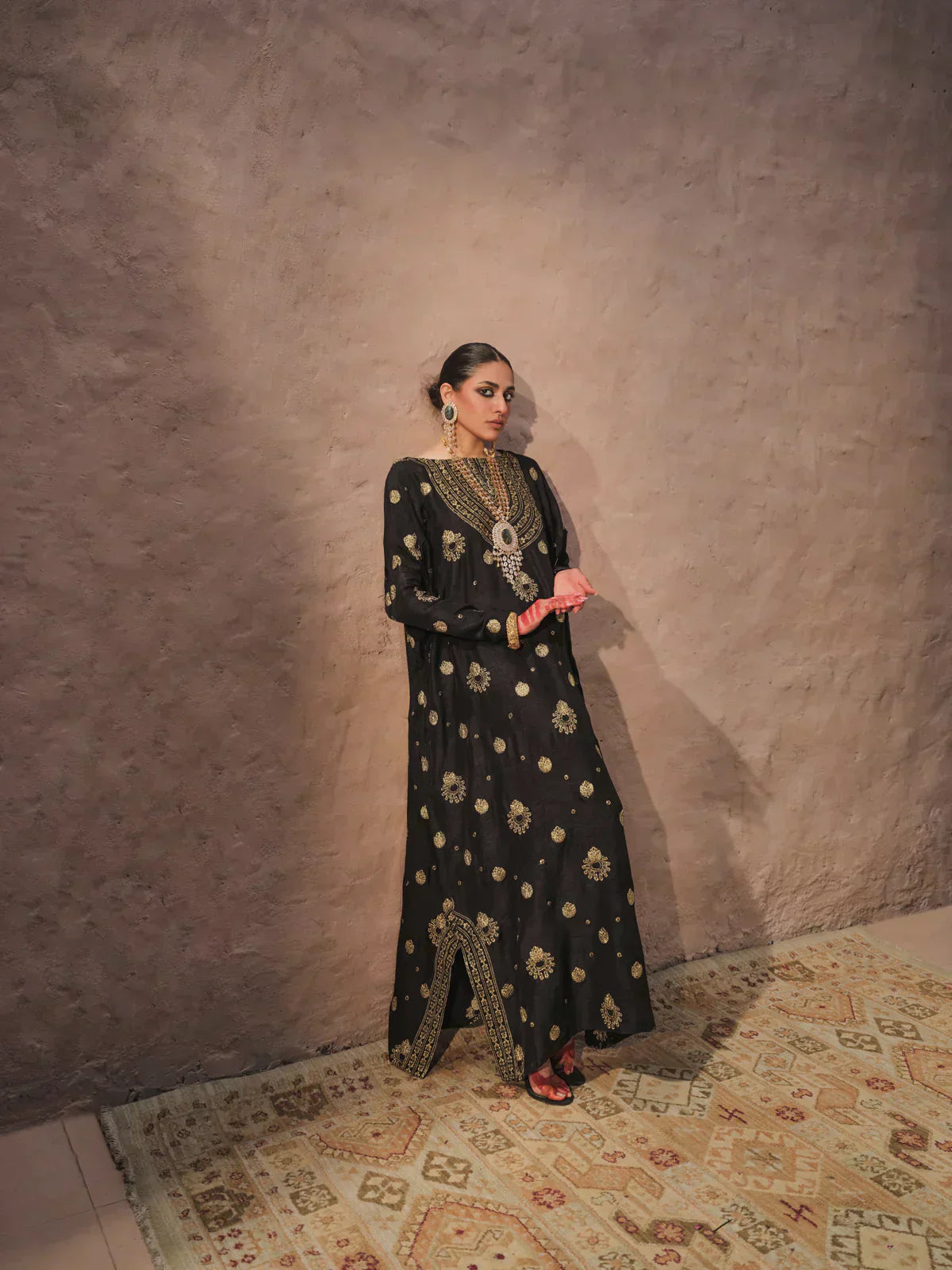 Erum Khan | Shab Siyah 23 | Chandni by Erum Khan - Designer Dress  - Type : Wedding Dress - Available at Libayah - 100% Original 