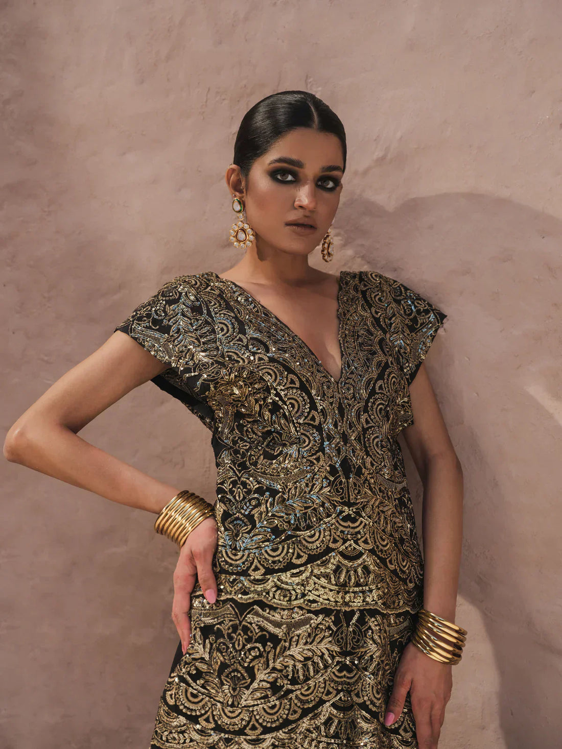 Erum Khan | Shab Siyah 23 | Seraab by Erum Khan - Designer Dress  - Type : Wedding Dress - Available at Libayah - 100% Original 