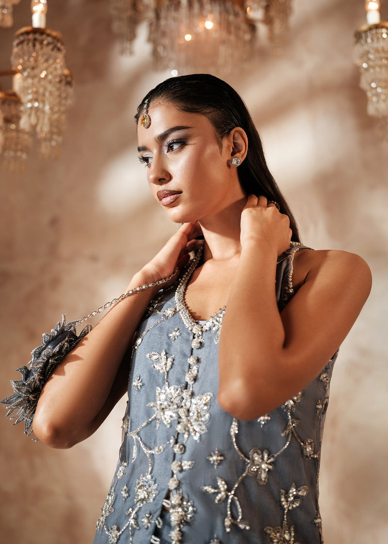 Mahum Asad | Soiree Formals | Grey Dove by Mahum Asad - Designer Dress - Type: Ladies Clothes - Available at Libayah - 100% Original