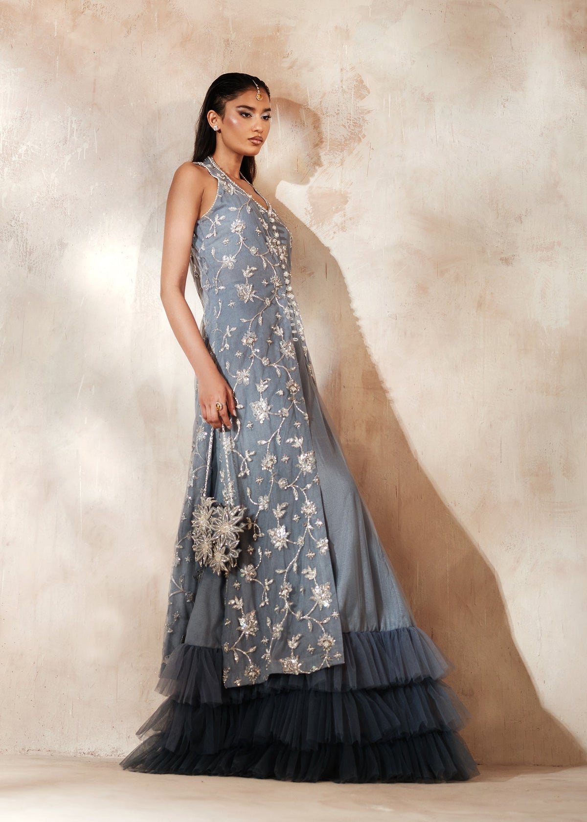 Mahum Asad | Soiree Formals | Grey Dove by Mahum Asad - Designer Dress - Type: Ladies Clothes - Available at Libayah - 100% Original