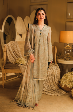 HSY | Rehana Wedding Formal | Falak - Embroidered Chiffon Ensemble by HSY - Designer Dress - Type: Ladies Clothes - Available at Libayah - 100% Original