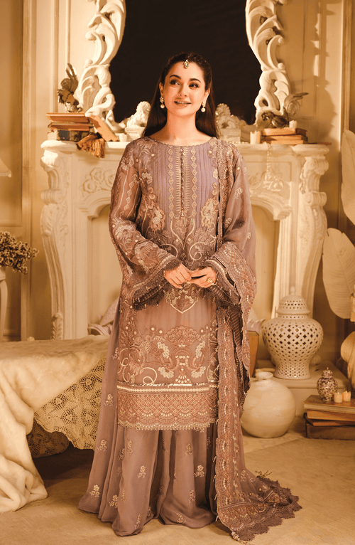 HSY | Rehana Wedding Formal | Suroor - Embroidered Chiffon Ensemble by HSY - Designer Dress - Type: Ladies Clothes - Available at Libayah - 100% Original