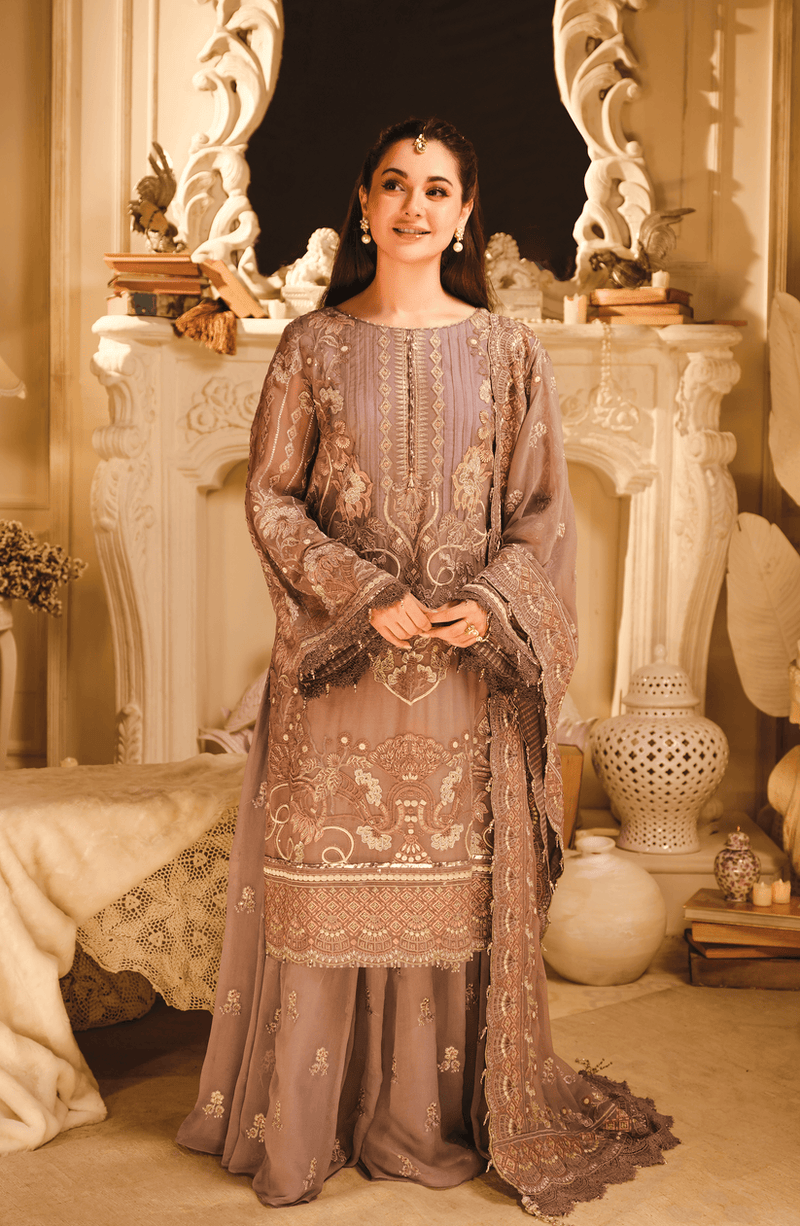 HSY | Rehana Wedding Formal | Suroor - Embroidered Chiffon Ensemble by HSY - Designer Dress - Type: Ladies Clothes - Available at Libayah - 100% Original