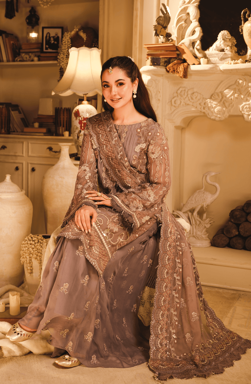HSY | Rehana Wedding Formal | Suroor - Embroidered Chiffon Ensemble by HSY - Designer Dress - Type: Ladies Clothes - Available at Libayah - 100% Original