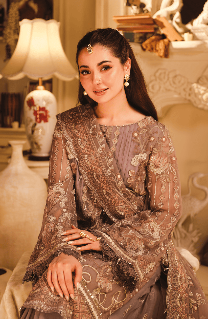 HSY | Rehana Wedding Formal | Suroor - Embroidered Chiffon Ensemble by HSY - Designer Dress - Type: Ladies Clothes - Available at Libayah - 100% Original