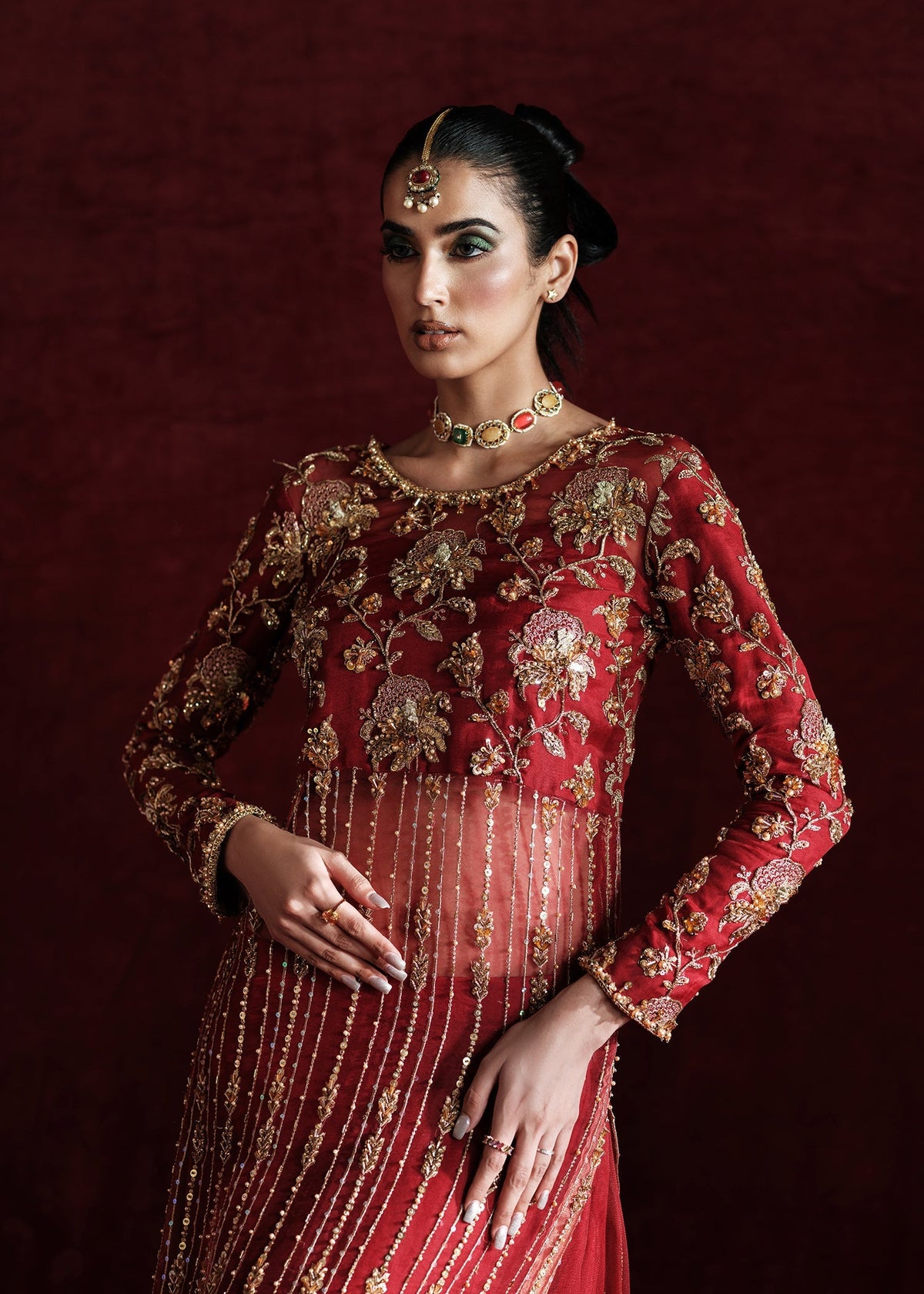 Mahum Asad | Soiree Formals | Rose by Mahum Asad - Designer Dress - Type: Ladies Clothes - Available at Libayah - 100% Original