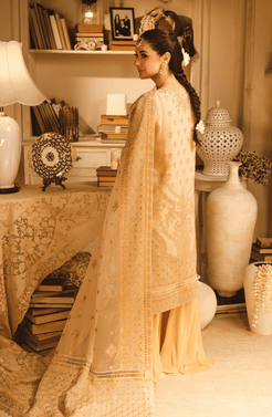 HSY | Rehana Wedding Formal | Hoor - Embroidered Chiffon Ensemble by HSY - Designer Dress - Type: Ladies Clothes - Available at Libayah - 100% Original