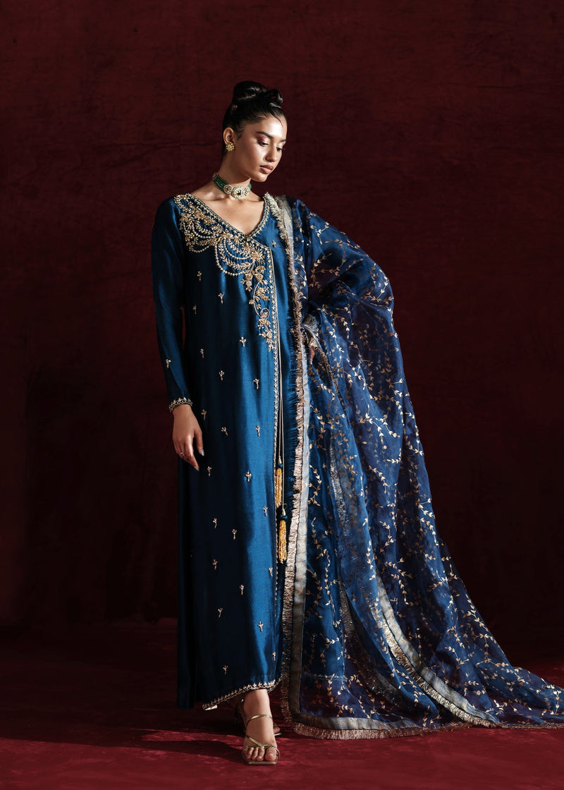 Mahum Asad | Soiree Formals | Marine by Mahum Asad - Designer Dress - Type: Ladies Clothes - Available at Libayah - 100% Original