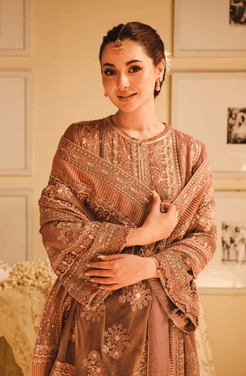HSY | Rehana Wedding Formal | Geet - Embroidered Chiffon Ensemble by HSY - Designer Dress - Type: Ladies Clothes - Available at Libayah - 100% Original