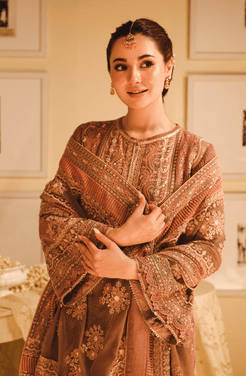HSY | Rehana Wedding Formal | Geet - Embroidered Chiffon Ensemble by HSY - Designer Dress - Type: Ladies Clothes - Available at Libayah - 100% Original
