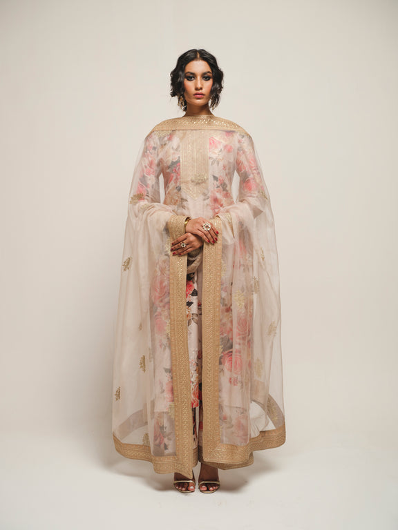 Humjoli | Luxury Collection | Beige Rose by Humjoli - Designer Dress - Type: Ladies Clothes - Available at Libayah - 100% Original
