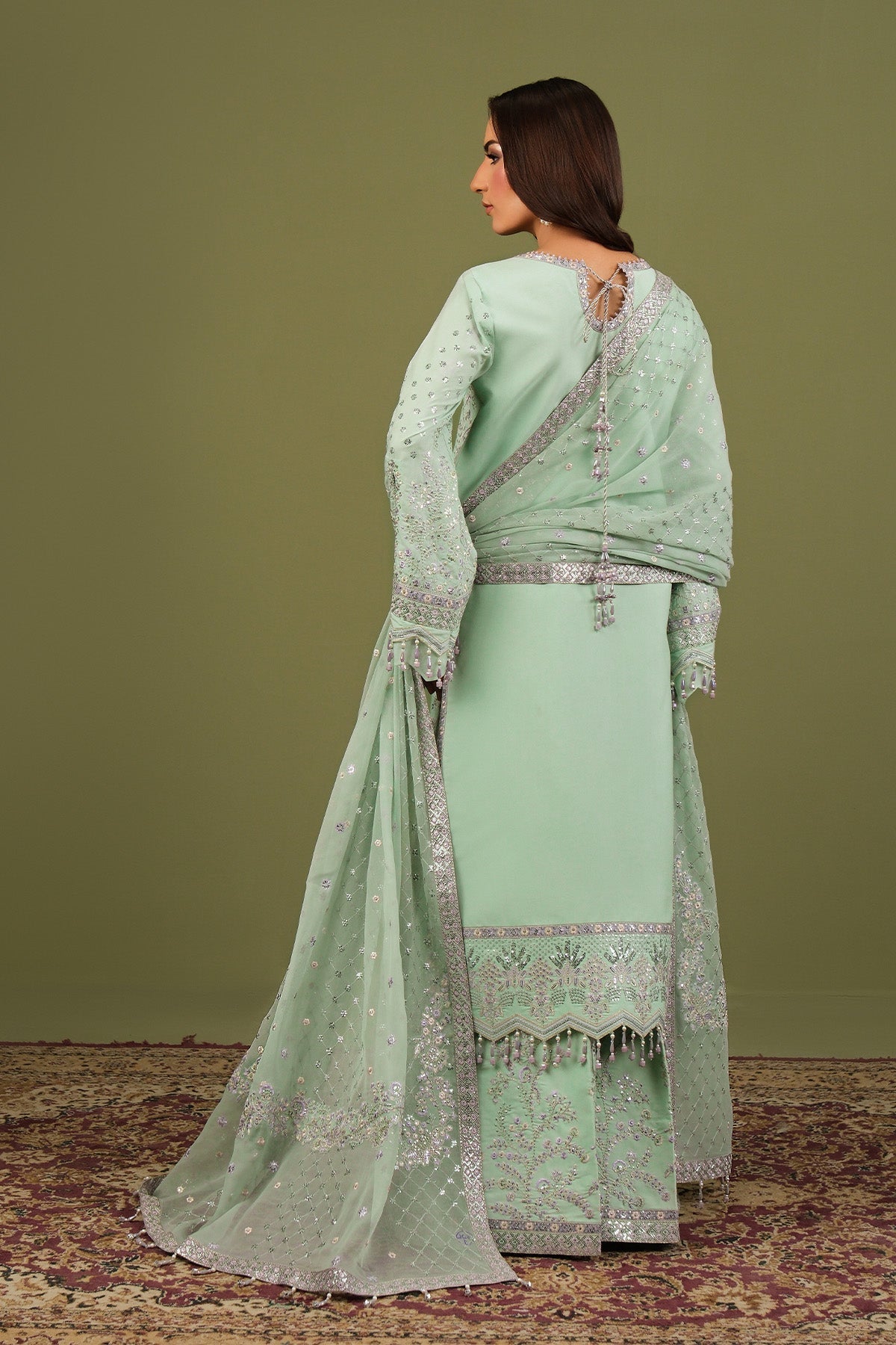 Alizeh | Luxe Raw Silk | AF-RS-15-Pearly by Alizeh - Designer Dress  - Type : Ladies Clothes - Available at Libayah - 100% Original 