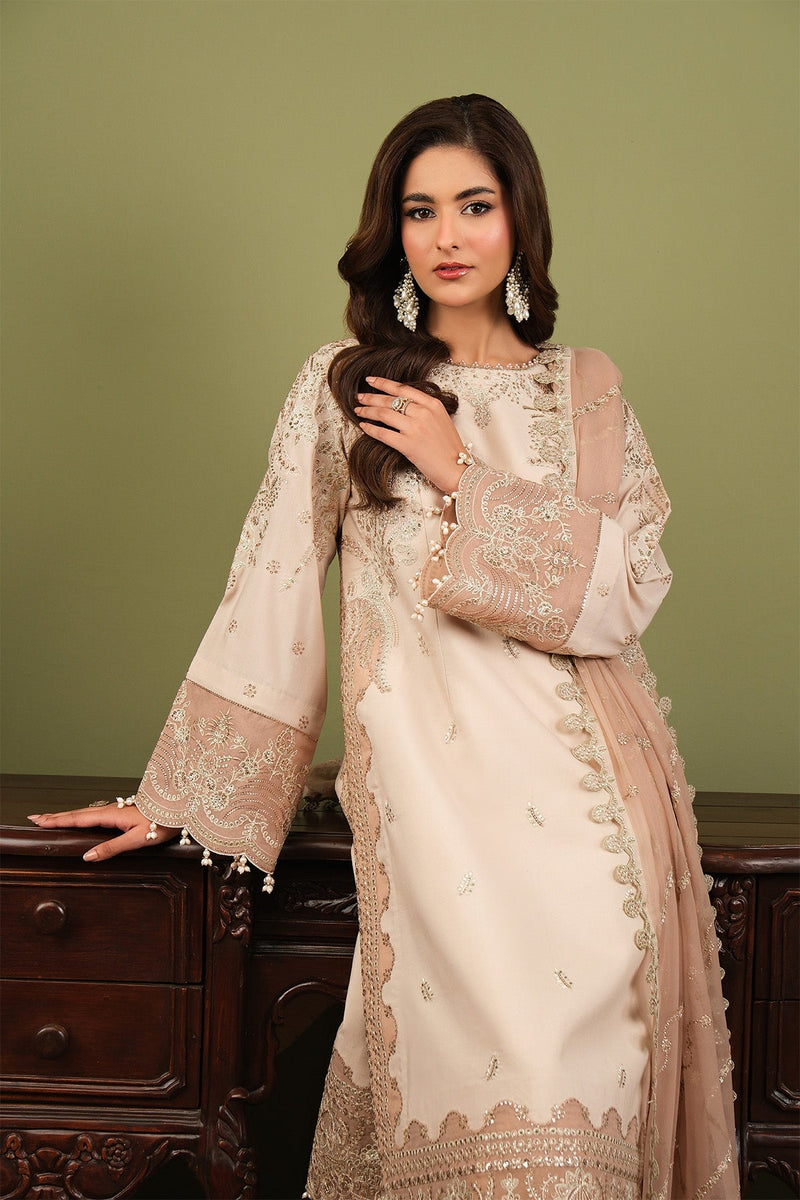 Alizeh | Luxe Raw Silk | AF-RS-10-Castor by Alizeh - Designer Dress  - Type : Ladies Clothes - Available at Libayah - 100% Original 