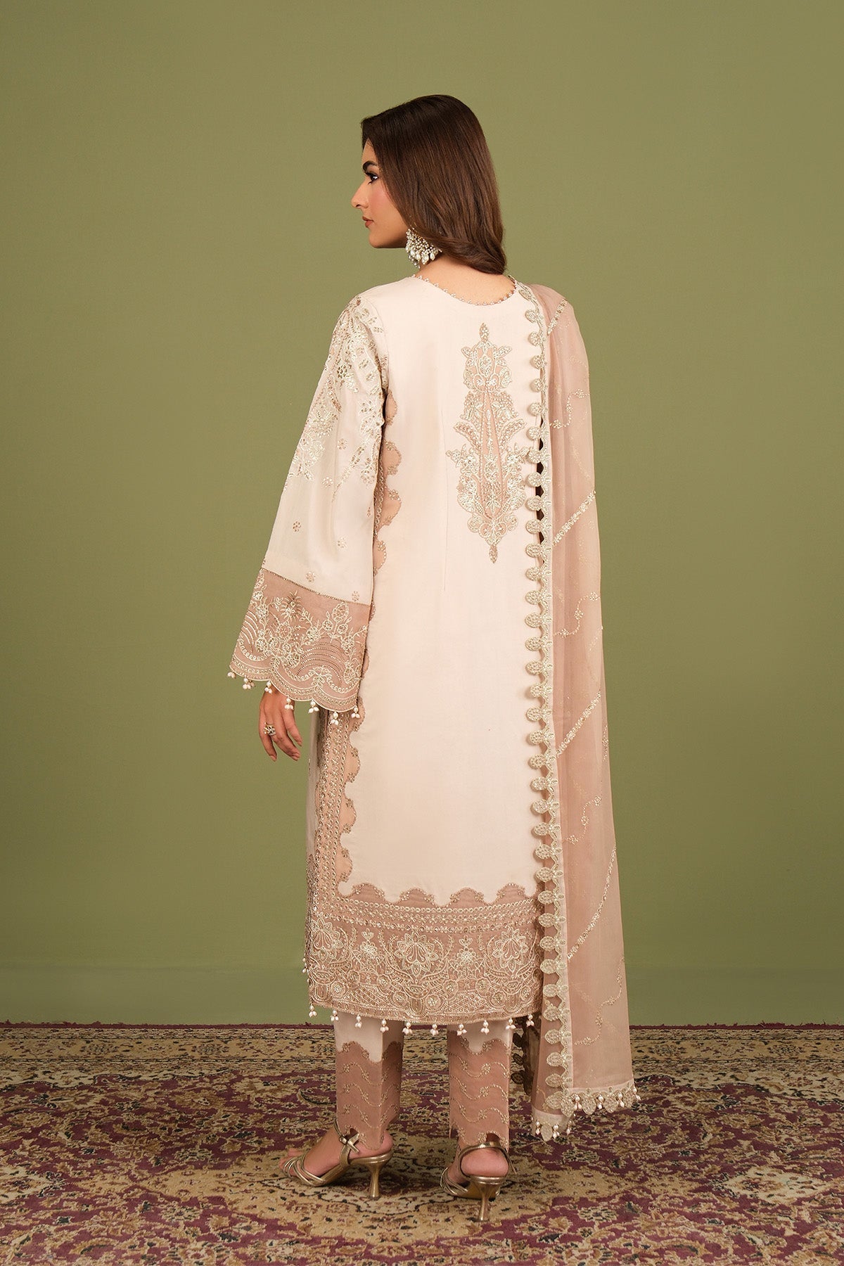 Alizeh | Luxe Raw Silk | AF-RS-10-Castor by Alizeh - Designer Dress  - Type : Ladies Clothes - Available at Libayah - 100% Original 