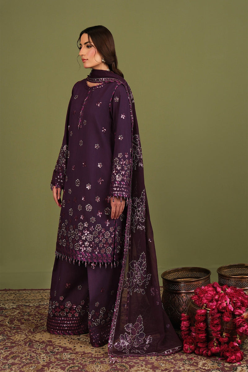 Alizeh | Luxe Raw Silk | AF-RS-09-Mulbery by Alizeh - Designer Dress  - Type : Ladies Clothes - Available at Libayah - 100% Original 
