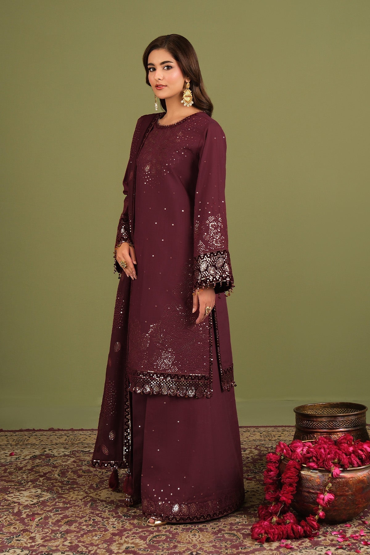 Alizeh | Luxe Raw Silk | AF-RS-16-Almas by Alizeh - Designer Dress  - Type : Ladies Clothes - Available at Libayah - 100% Original 