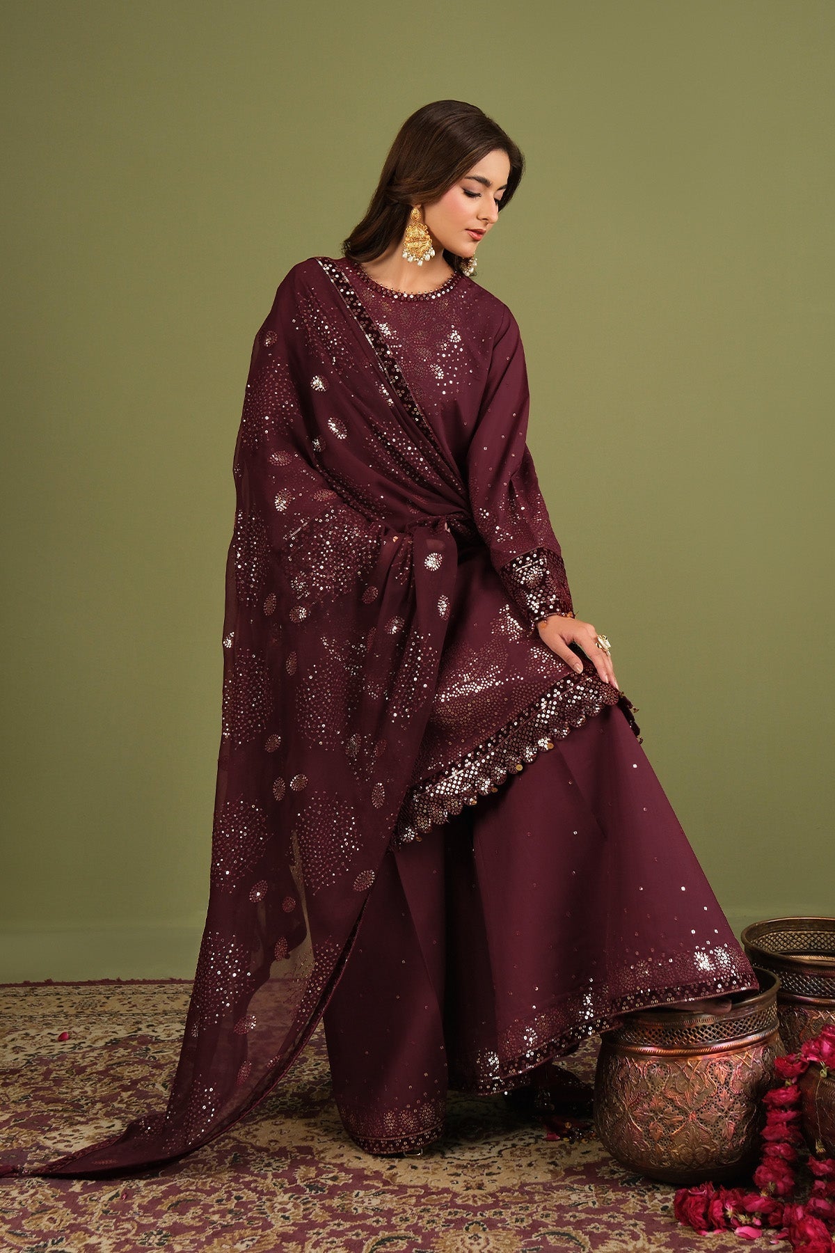 Alizeh | Luxe Raw Silk | AF-RS-16-Almas by Alizeh - Designer Dress  - Type : Ladies Clothes - Available at Libayah - 100% Original 